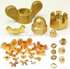 Brass hex nuts Brass wing nuts Brass cap nuts Brass slotted nuts