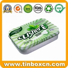 Decorative Rectangular Tin With Hinged Lid BR1560 Factory