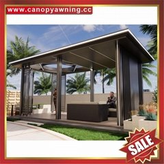 outdoor aluminum gazebo pavilion canopy awning shelter for backyard