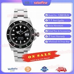 Rolex Submariner 41mm Date Steel Ceramic Black Dial Automatic Watch 126610LN