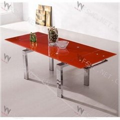 glas-steel Extendable Dining TableWC-BT008